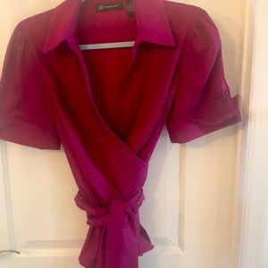 Inc size 12 purple wrap top